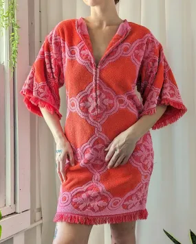 70s Terry Cloth Towel Dress | S-M