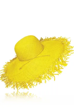 Avoria Yellow Handmade Madagascar Hat