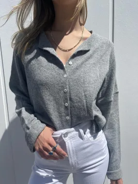 Beach Button up H.GREY