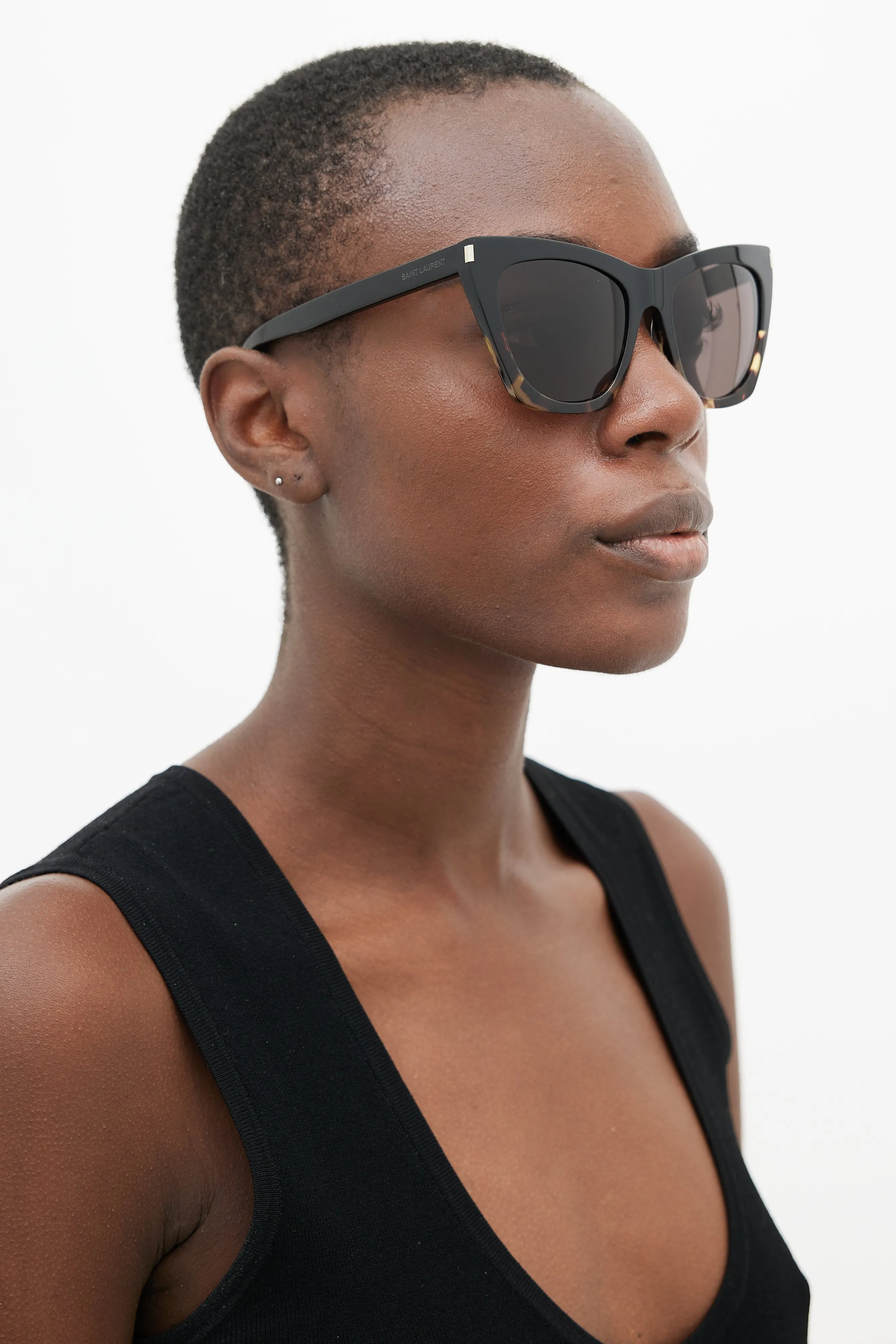 Black SL214 Kate Tapered Sunglasses