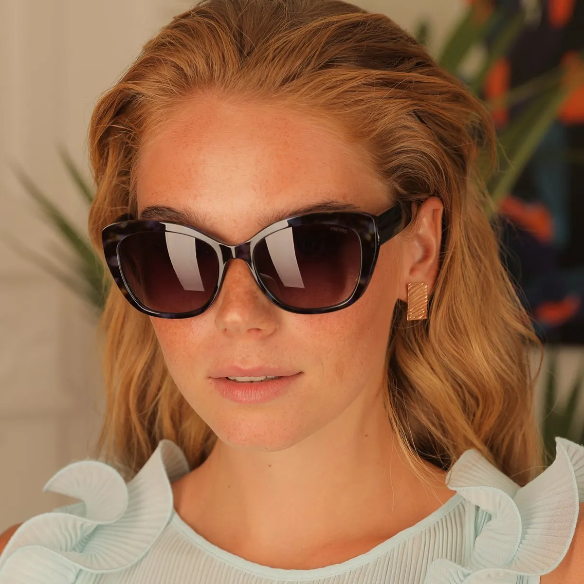 Blue Tortoise Shell Sunglasses