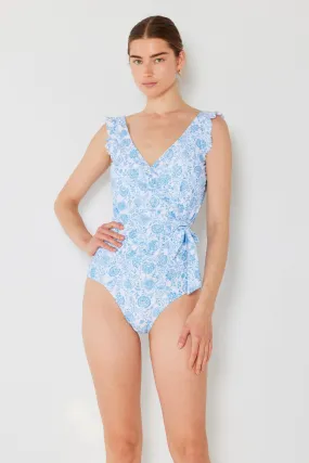 Blue Zone Planet |  Marina West Swim Full Size Float Ruffle Faux Wrap One-Piece Swimsuit