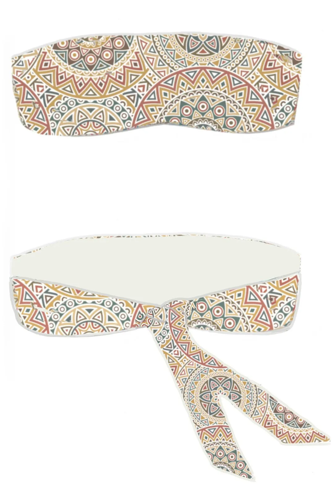 BOHO CHIC - Reversible BANDEAU BIKINI TOP