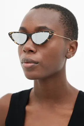 Brown & Gold MissDior B4U Tapered Sunglasses