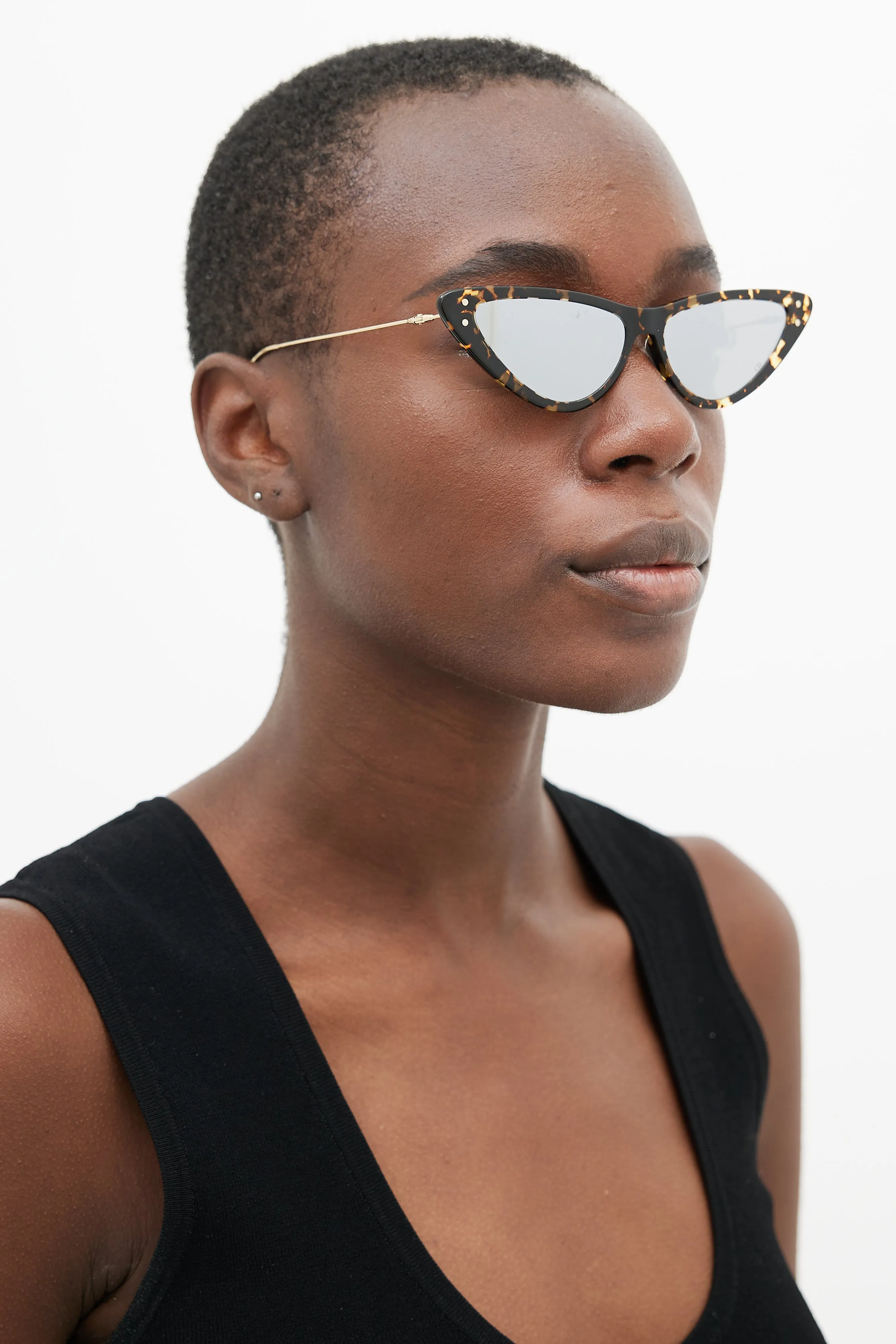 Brown & Gold MissDior B4U Tapered Sunglasses