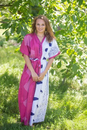 Burgundy Best of both the worlds Style Caftan in Perfectly Paisley Pattern