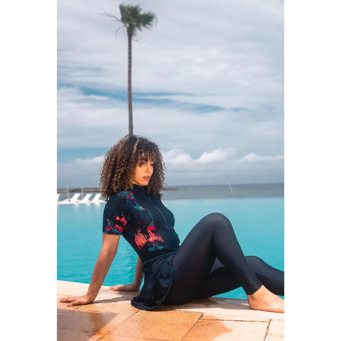 BURKINI RIME 100 SHORT SLEEVED NAVY LEA MELON