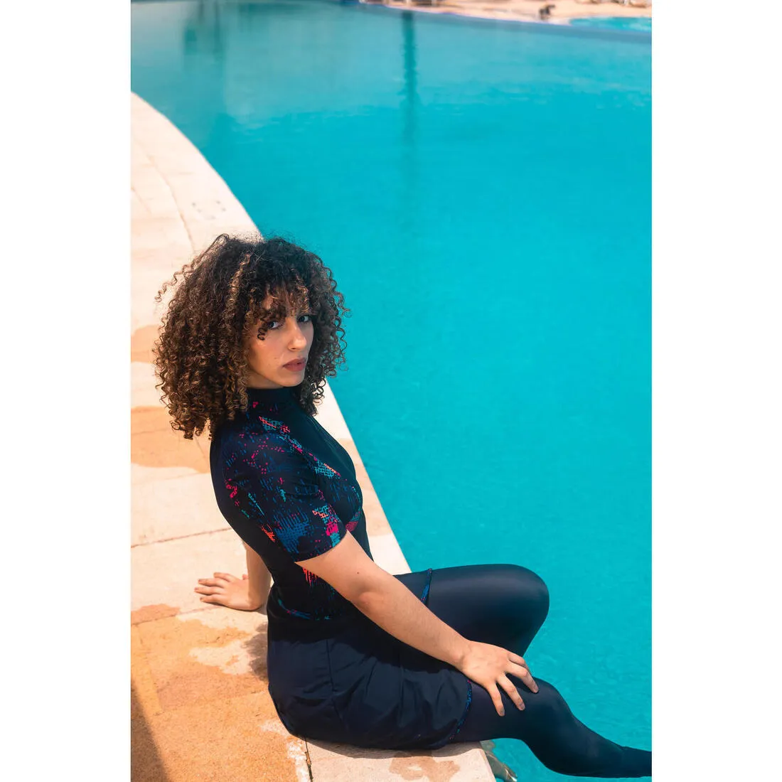 BURKINI RIME 100 SHORT SLEEVED NAVY LEA MELON
