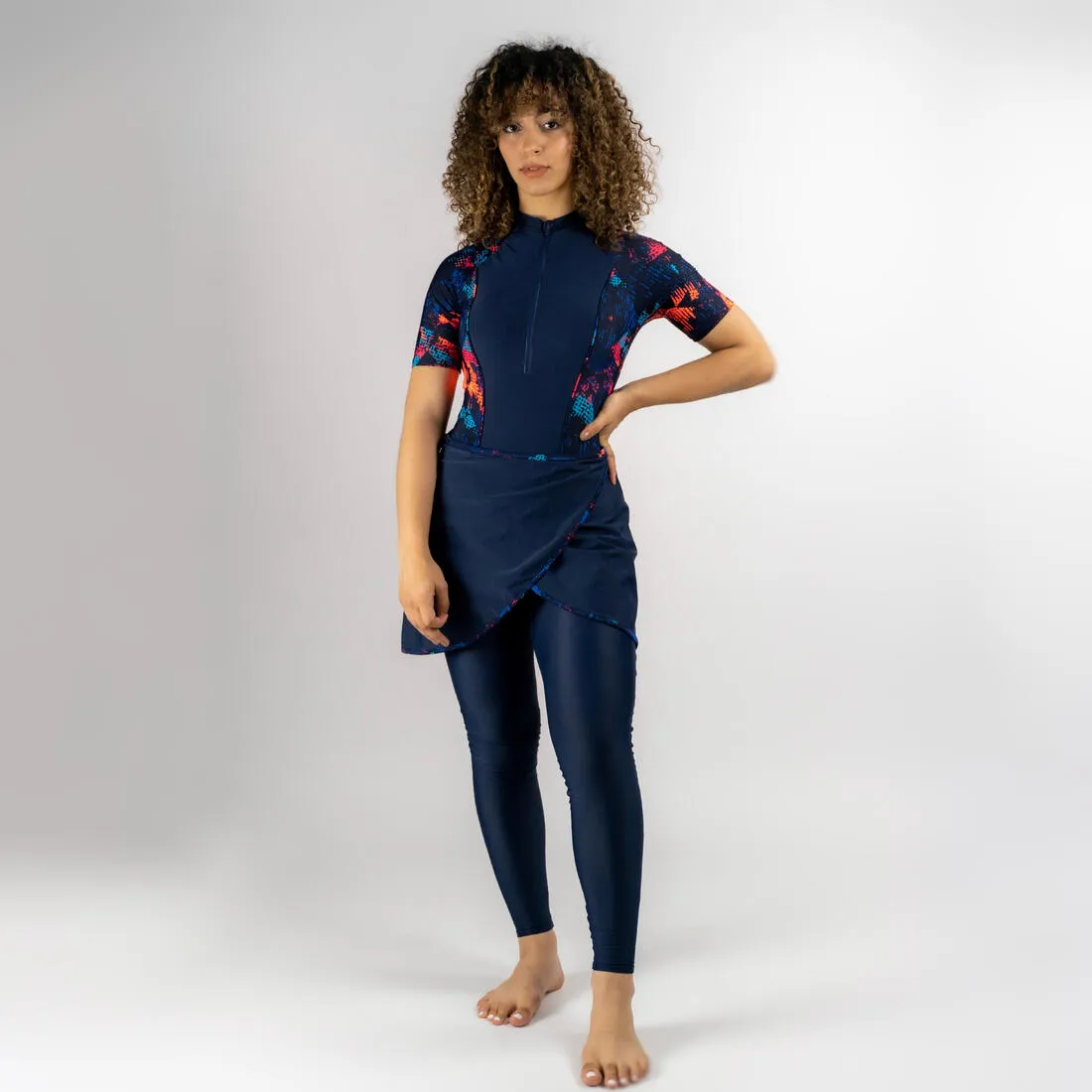 BURKINI RIME 100 SHORT SLEEVED NAVY LEA MELON