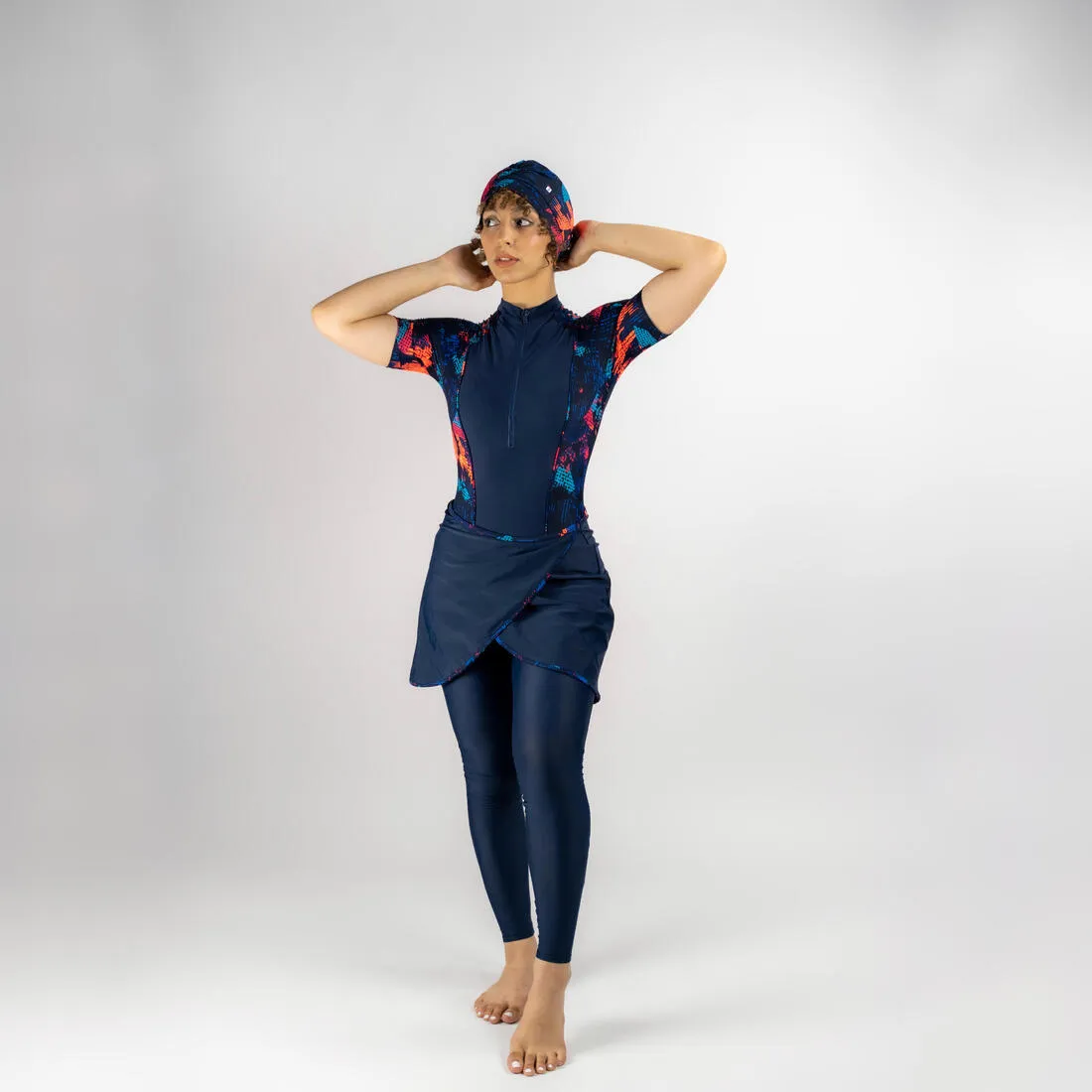 BURKINI RIME 100 SHORT SLEEVED NAVY LEA MELON