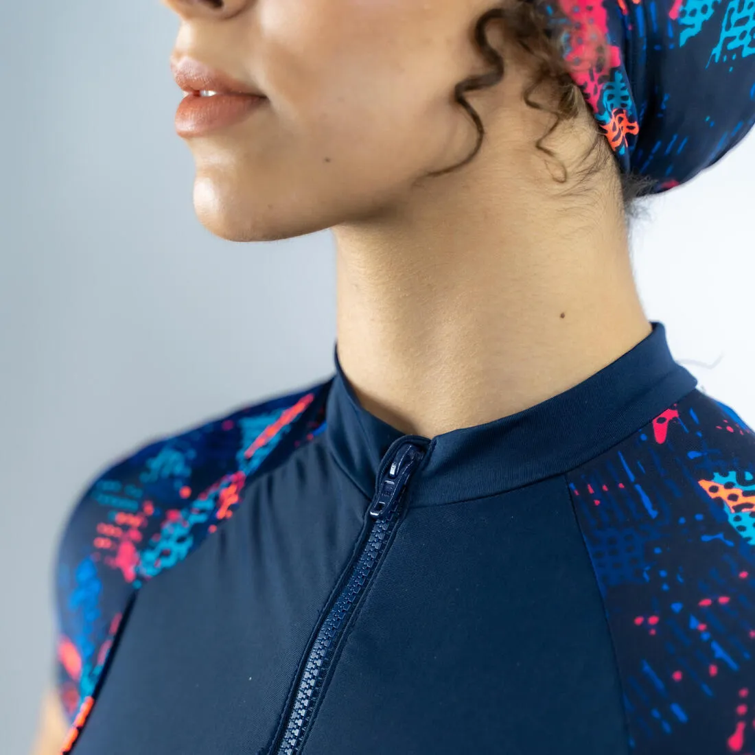 BURKINI RIME 100 SHORT SLEEVED NAVY LEA MELON