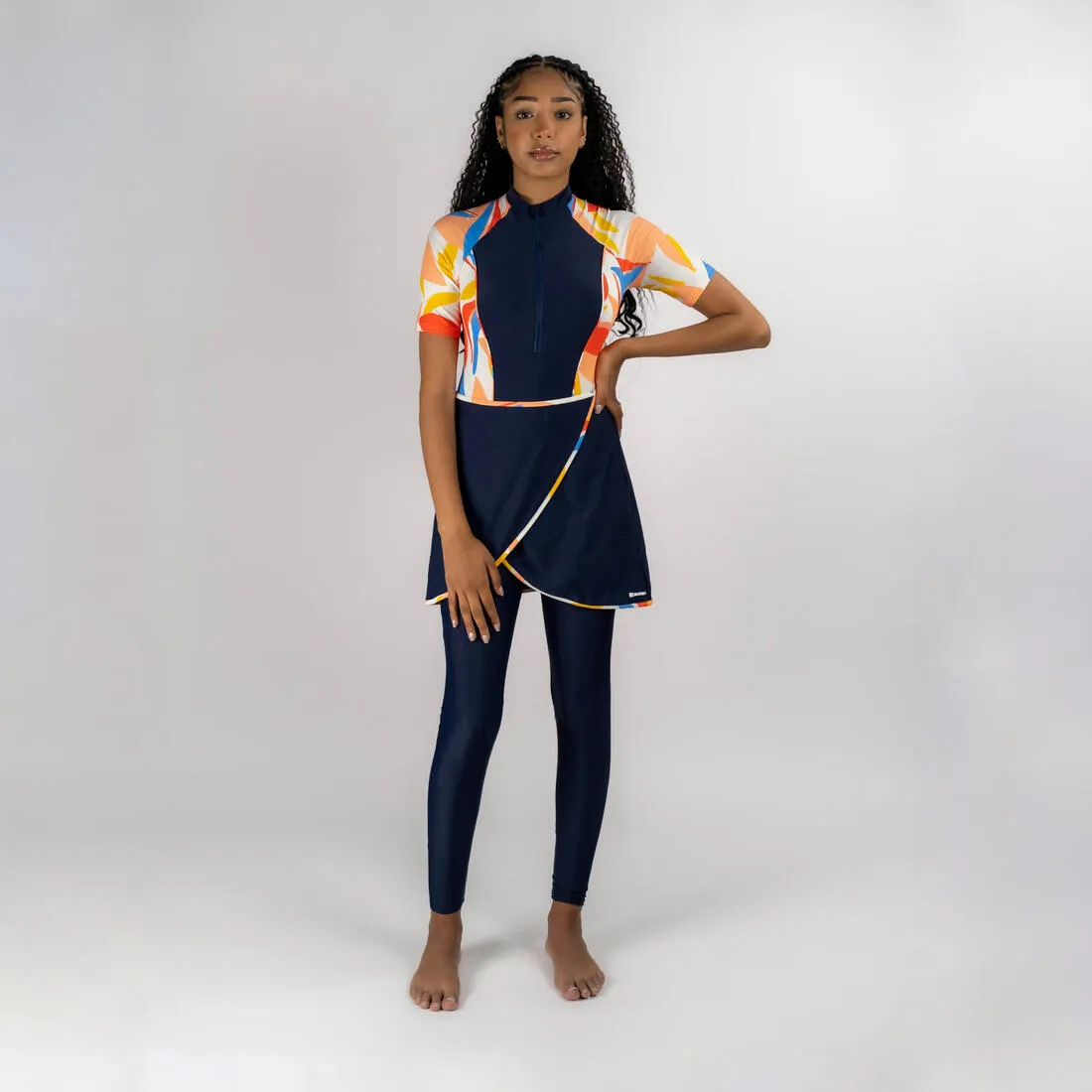 BURKINI RIME 100 SHORT SLEEVED NAVY LEA MELON