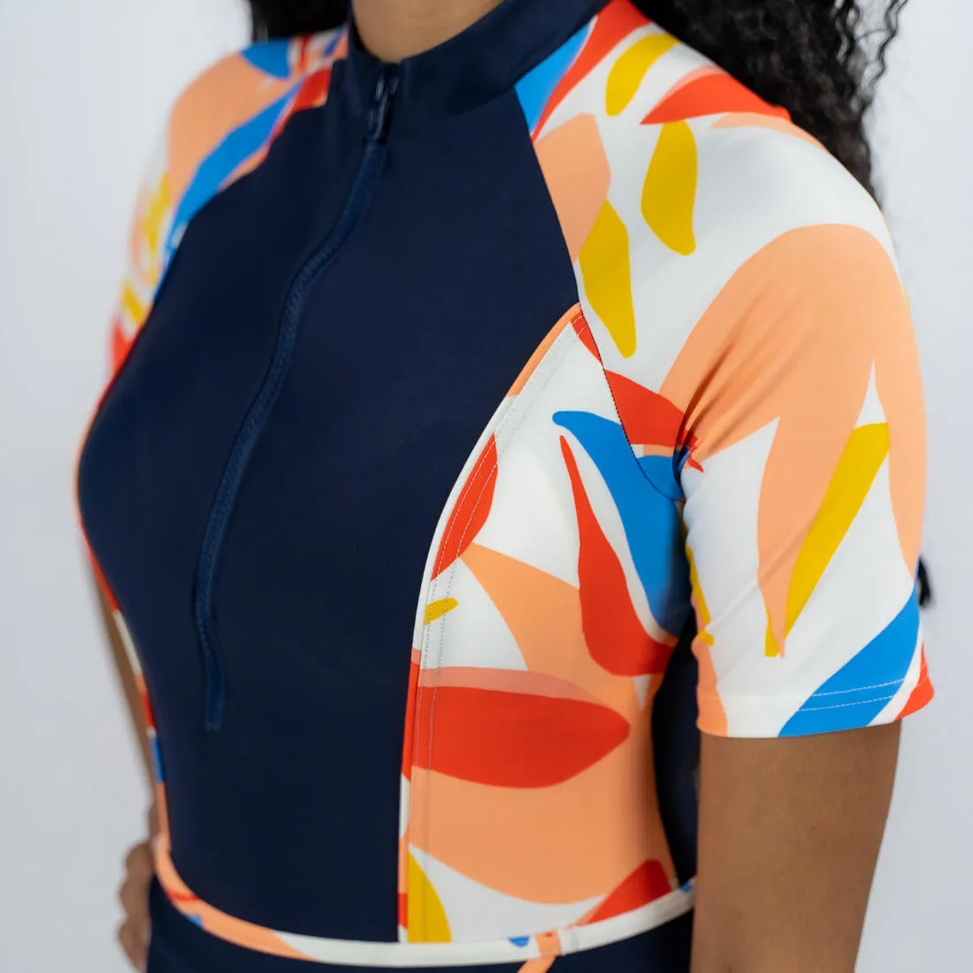 BURKINI RIME 100 SHORT SLEEVED NAVY LEA MELON