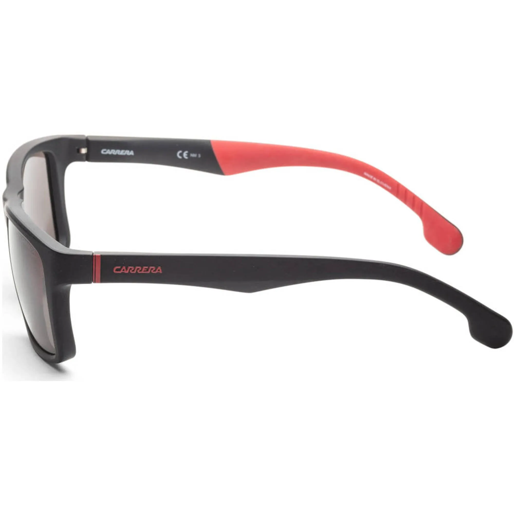 Carrera Unisex Sunglasses - Matte Black Plastic Rectangular Frame Grey Lens | 8024/S 3
