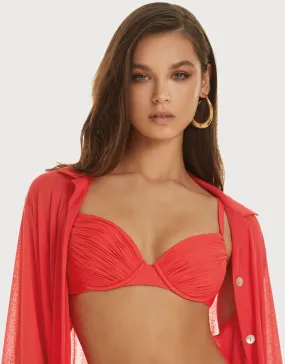 Ceylan Underwired Bikini Top - Lava