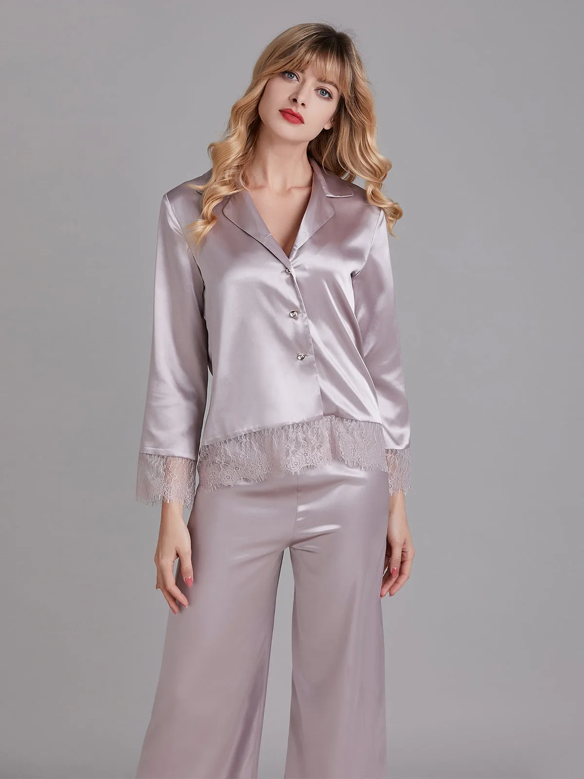 Charmuse Lace Women Long Pajamas Sets