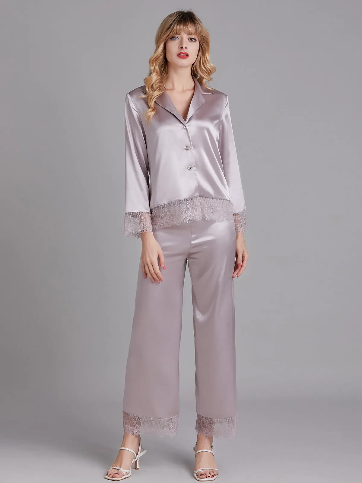 Charmuse Lace Women Long Pajamas Sets