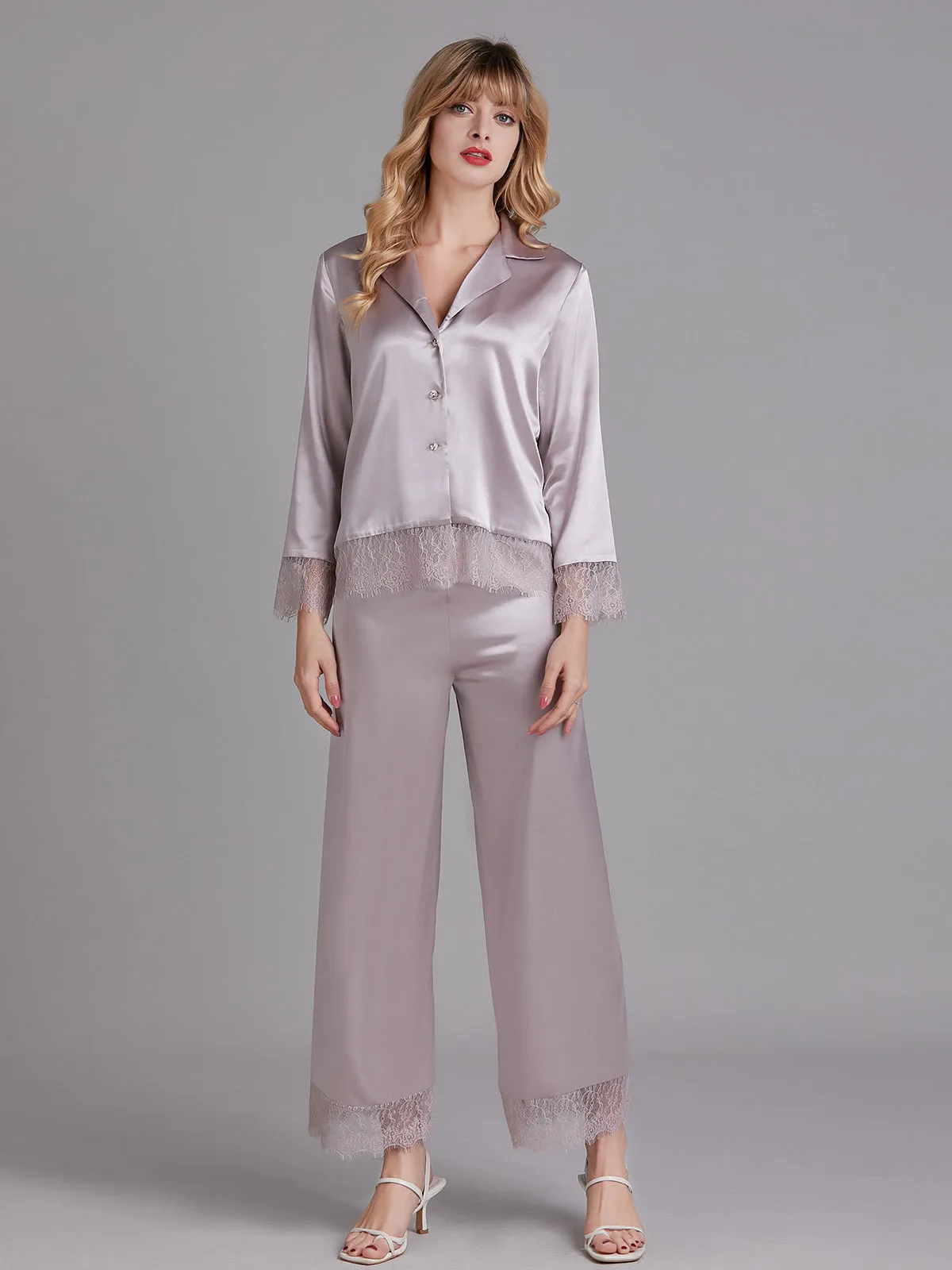 Charmuse Lace Women Long Pajamas Sets