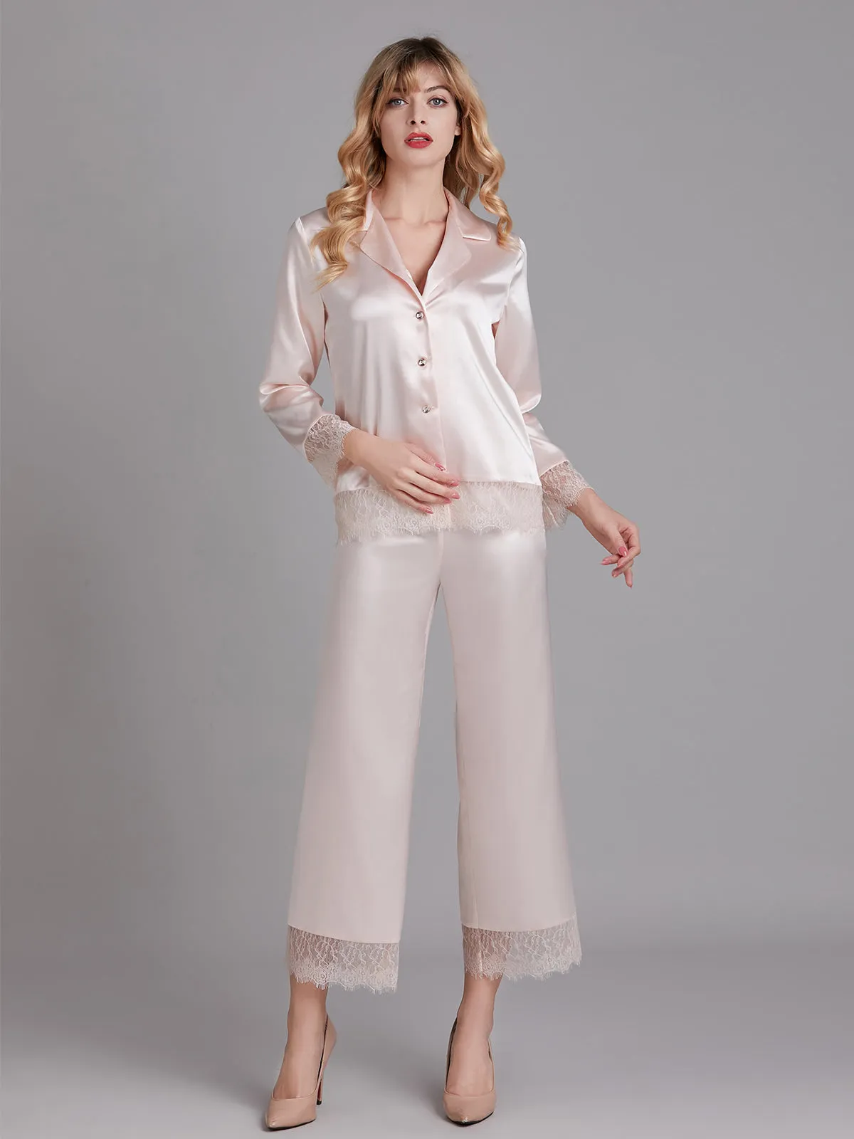 Charmuse Lace Women Long Pajamas Sets