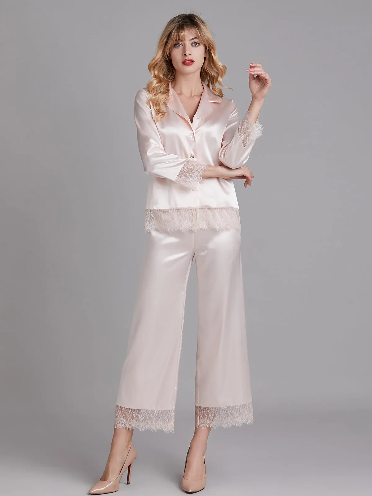 Charmuse Lace Women Long Pajamas Sets