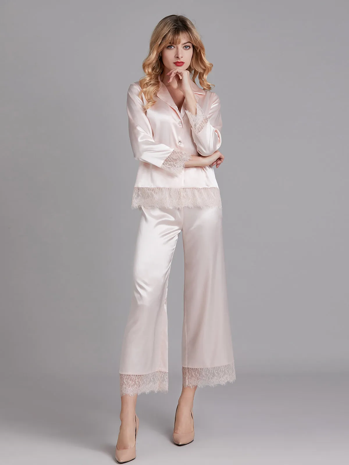 Charmuse Lace Women Long Pajamas Sets