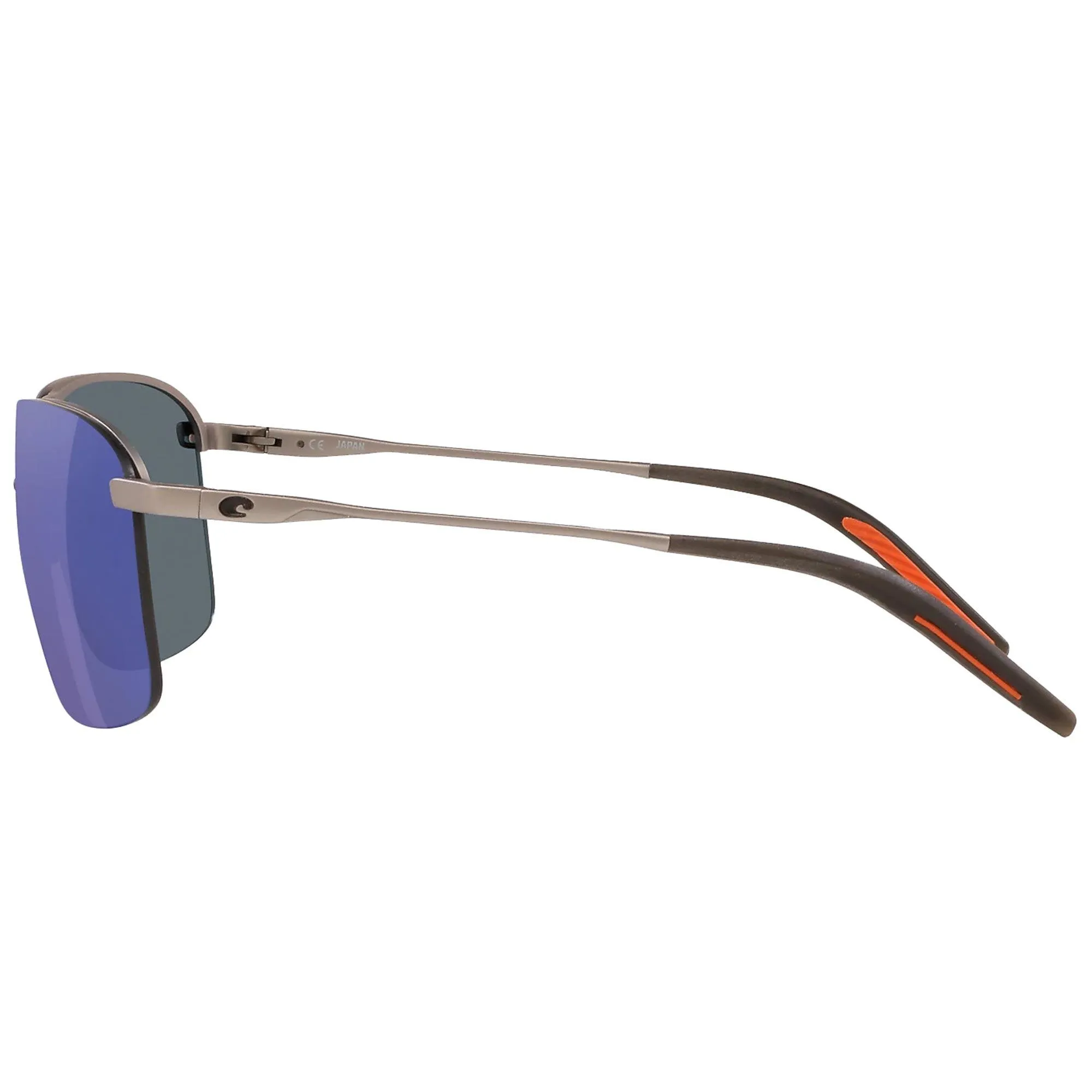 Costa Del Mar Men's Sunglasses - Skimmer Matte Silver Half-Rim Frame | 0SKM228 BMP