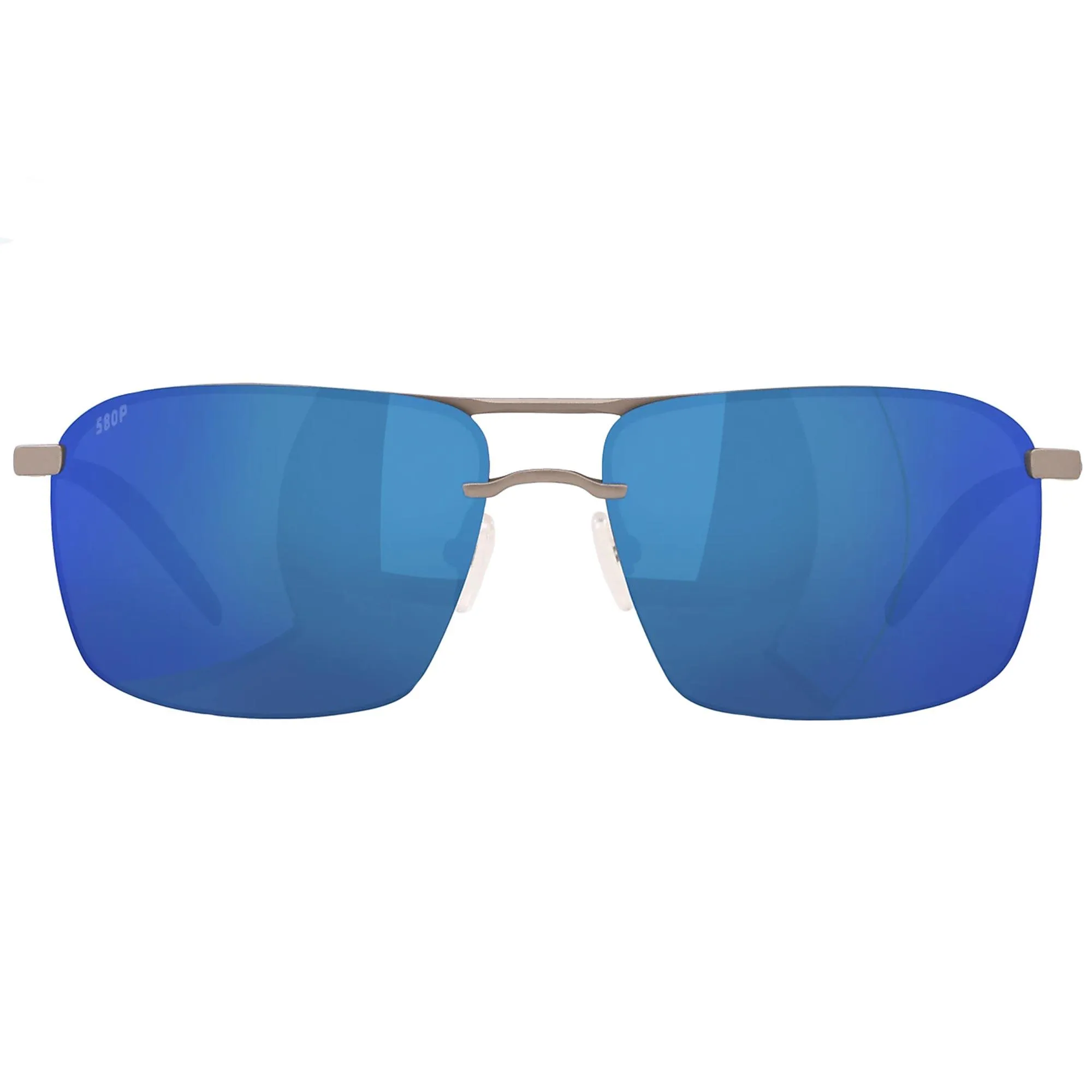 Costa Del Mar Men's Sunglasses - Skimmer Matte Silver Half-Rim Frame | 0SKM228 BMP