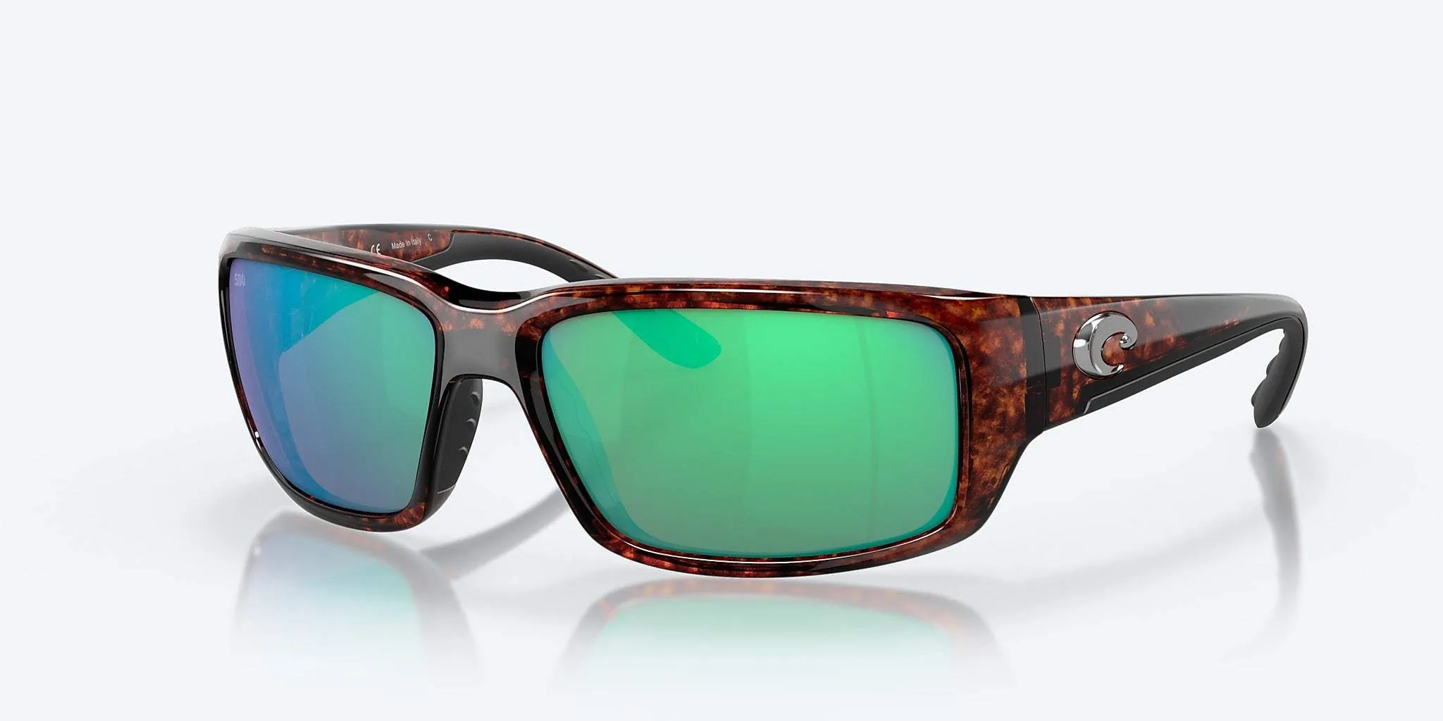 Costa Fantail Tortoise Frame Sunglasses – Green Mirror 580P Lenses for High-Contrast Vision and UV Protection