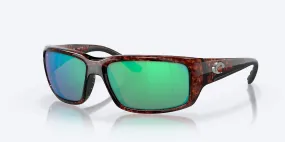 Costa Fantail Tortoise Frame Sunglasses – Green Mirror 580P Lenses for High-Contrast Vision and UV Protection