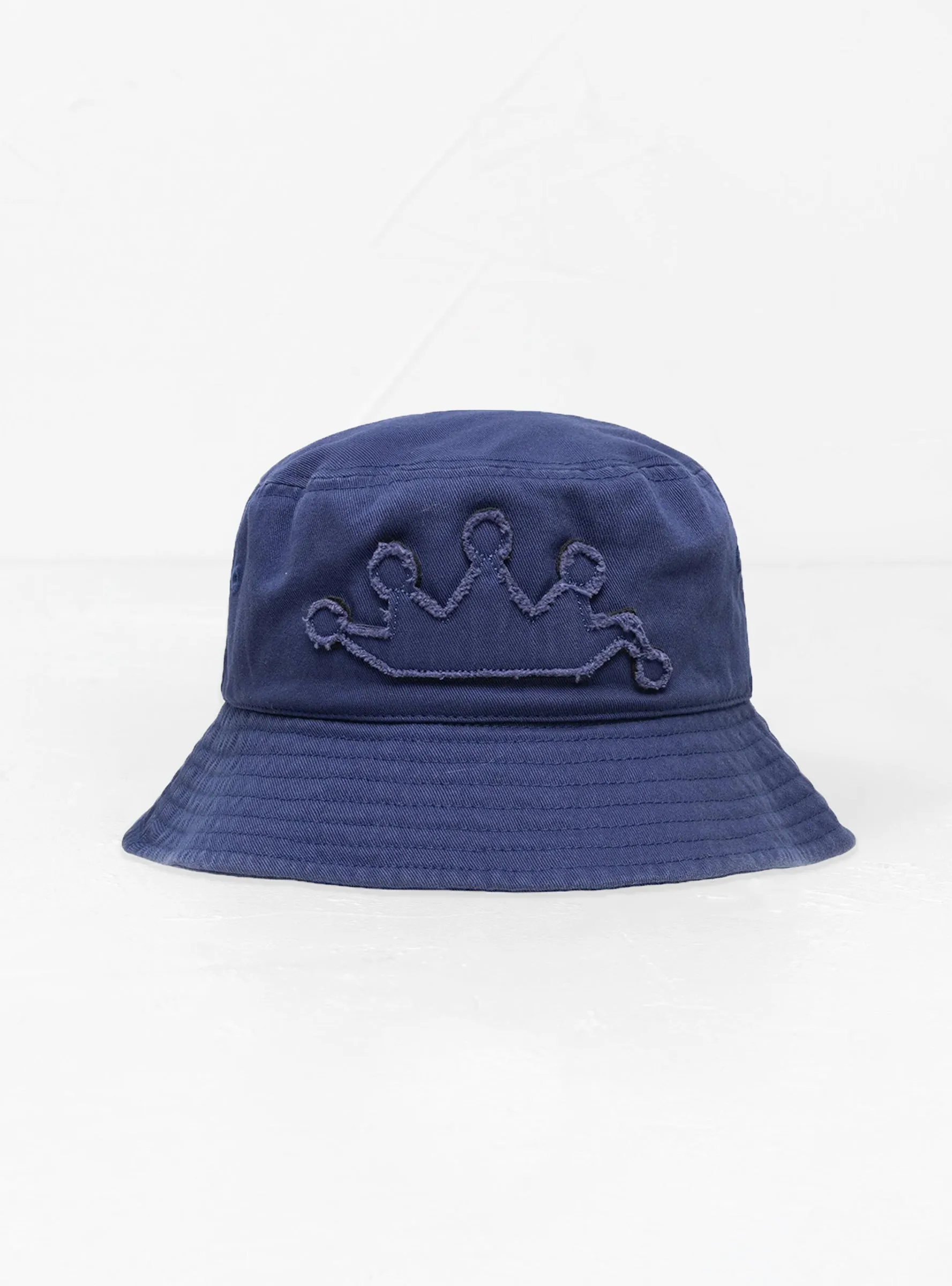 Crown Applique Bucket Hat Navy
