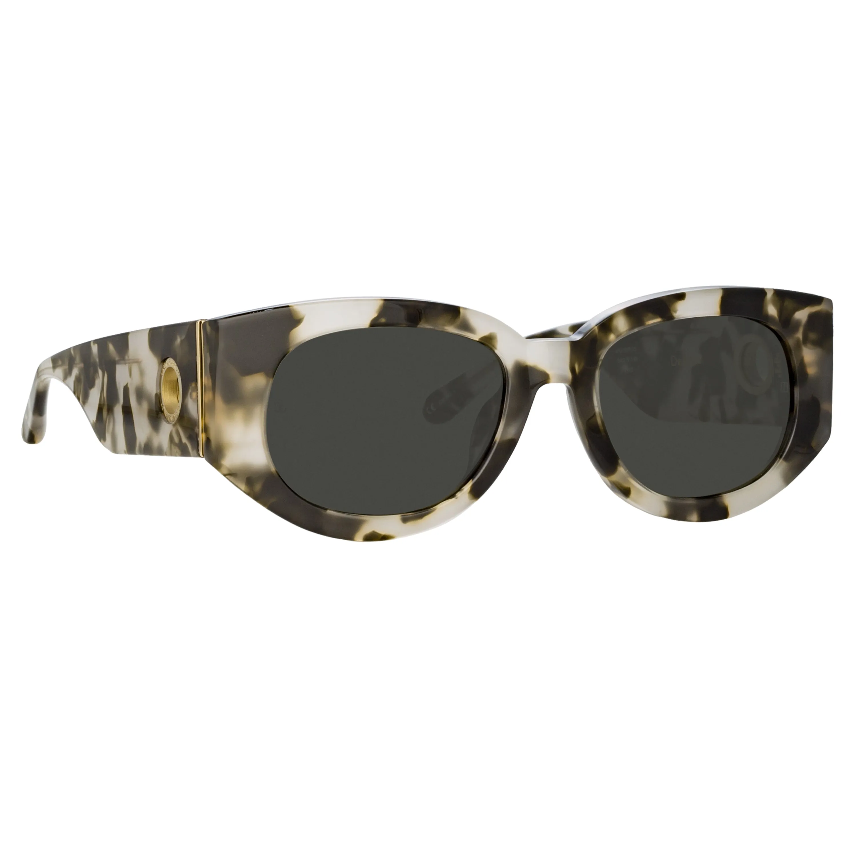 Debbie D-Frame Sunglasses in Black and Grey Tortoiseshell