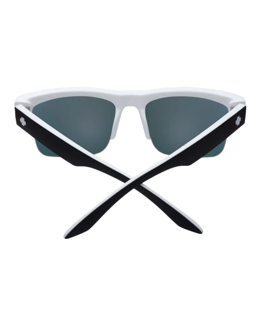 Discord 5050 Sunglasses in Whitewall & HD Plus Grey Green with Red Spectra Mirror