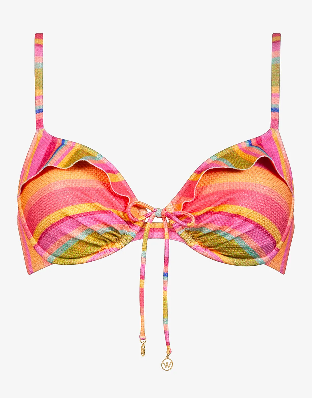 Dopamine Stripe Underwire Bikini Top - Dopamine Brights