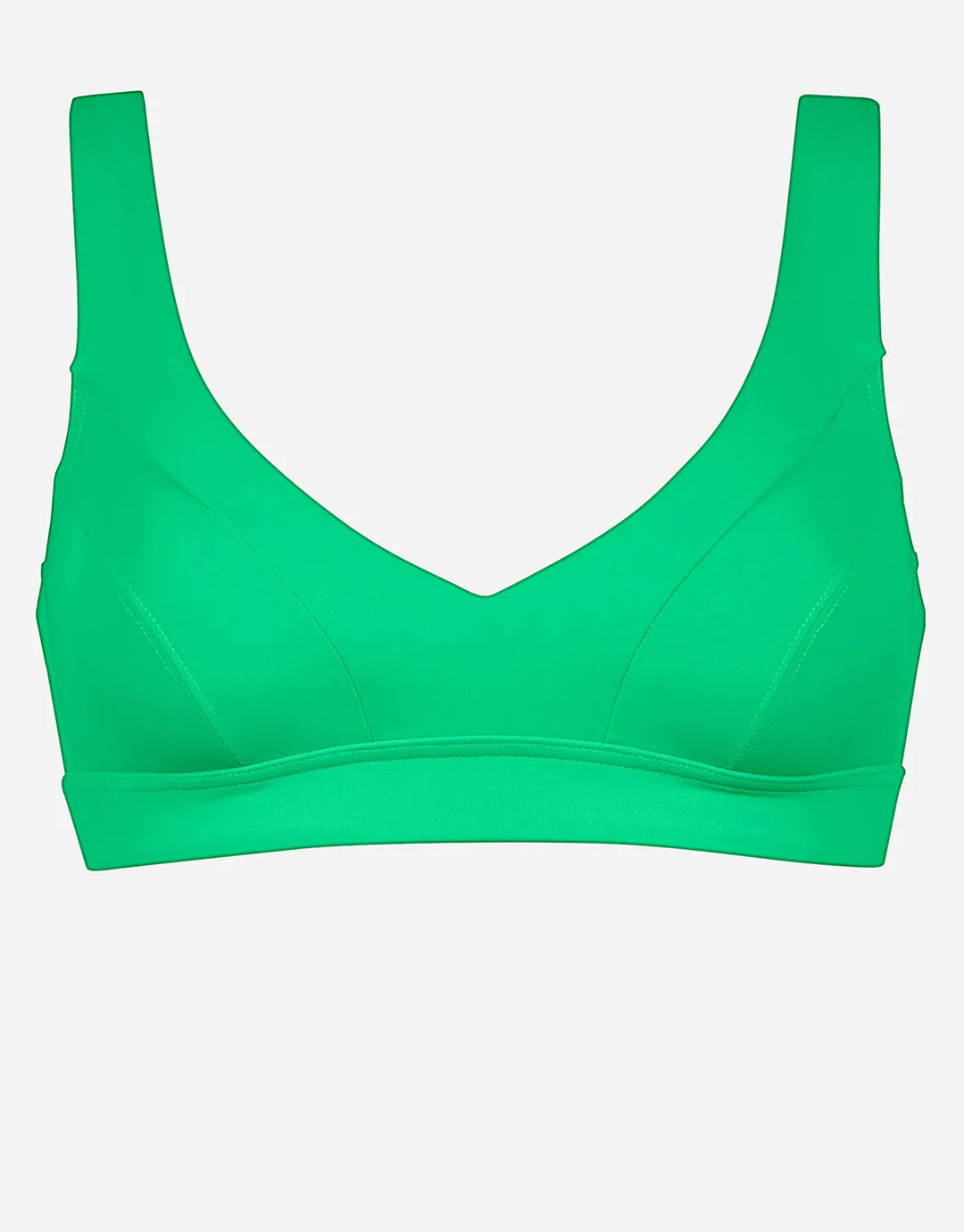 Eco Shape Bralette Crop Bikini Top - Lush Lime