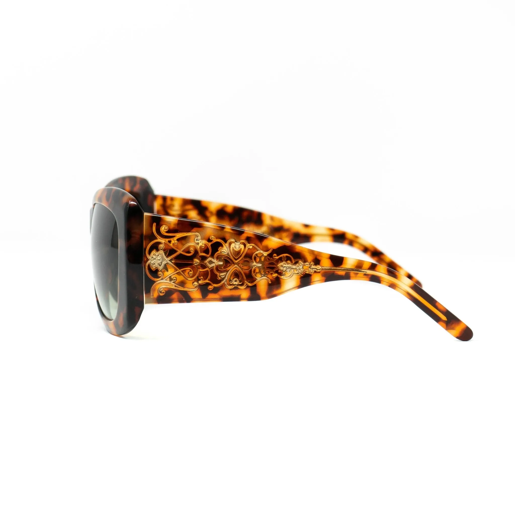 Erickson Beamon Ladies Sunglasses Oversized Tortoise Shell and Grey 8EB2C2T/SHELL