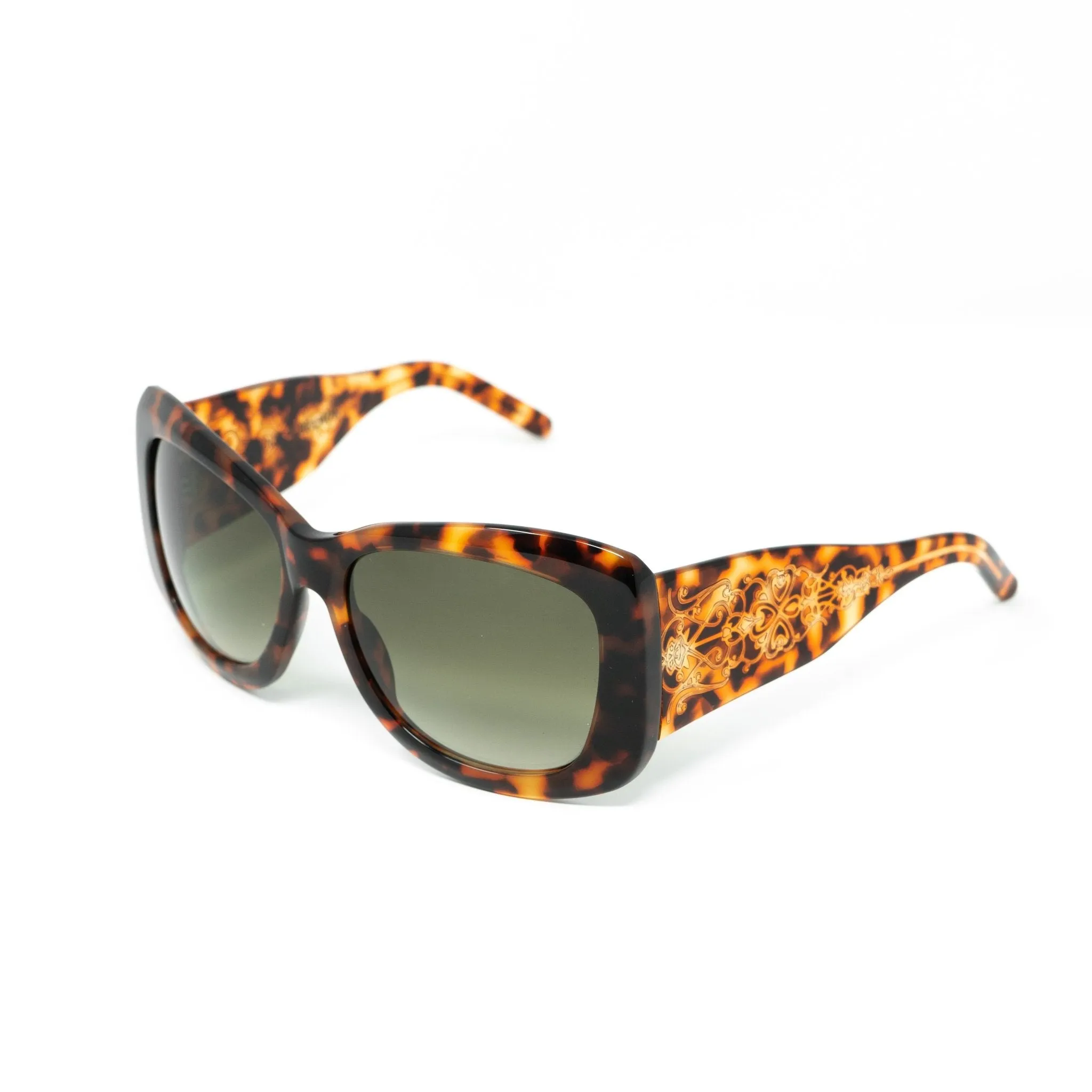 Erickson Beamon Ladies Sunglasses Oversized Tortoise Shell and Grey 8EB2C2T/SHELL