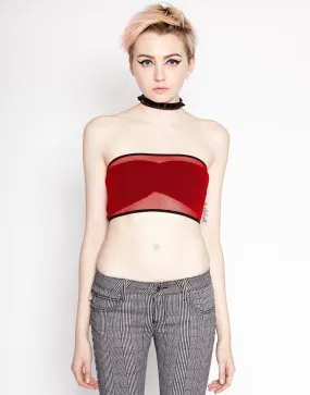 FISHNET BANDEAU RED