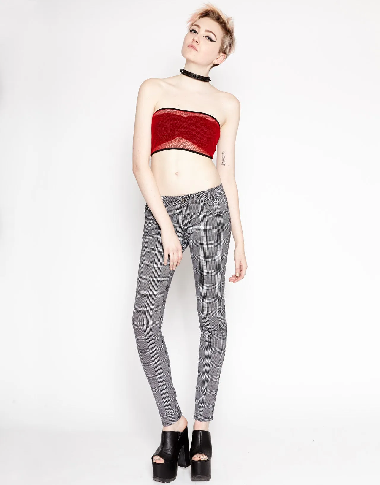 FISHNET BANDEAU RED