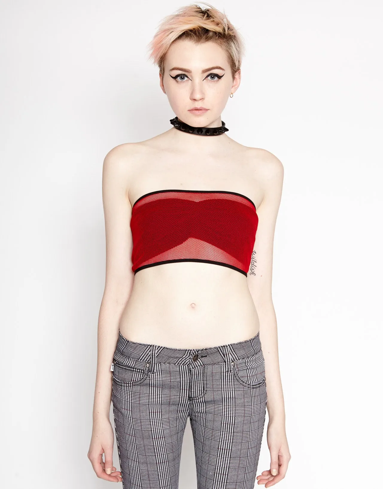 FISHNET BANDEAU RED