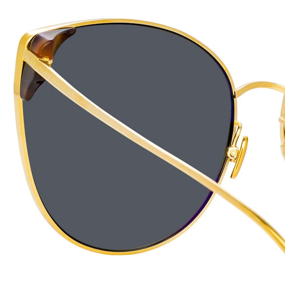 Flyer Cat Eye Sunglasses in Yellow Gold