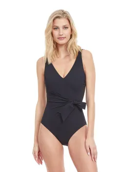 Gottex Luna Full Coverage V-Neck Surplice Side Tie One Piece