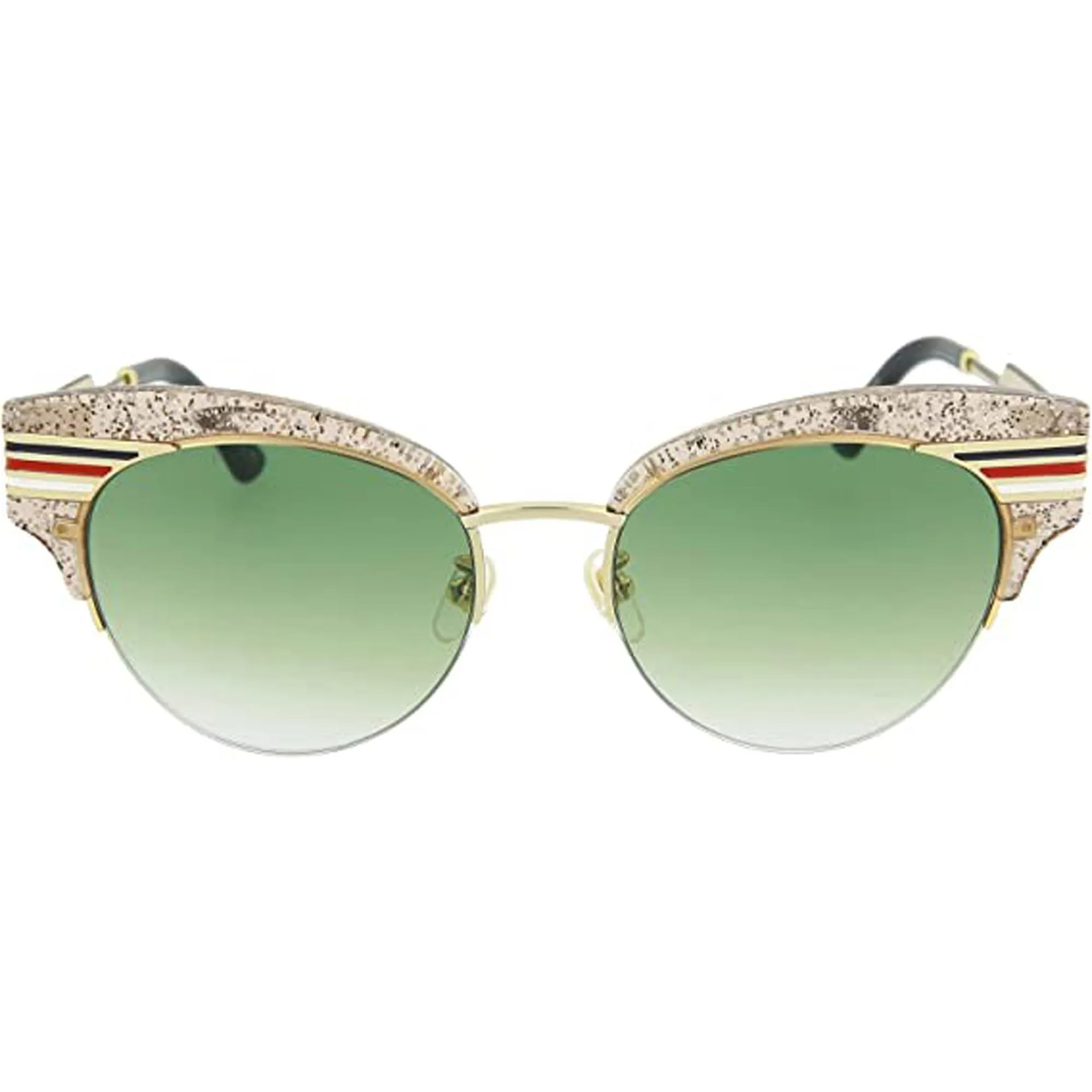 Gucci Women's Sunglasses - Shiny Glitter Nude and Gold Frame | GG0283S-30002381003