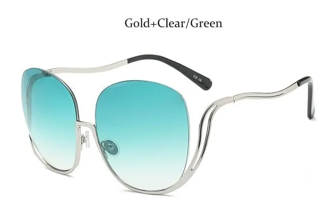 Half Frame Round Sunglasses