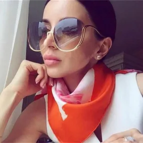 Half Frame Round Sunglasses