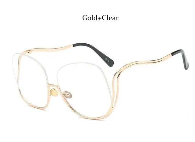 Half Frame Round Sunglasses