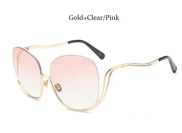 Half Frame Round Sunglasses