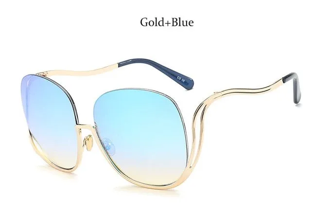 Half Frame Round Sunglasses