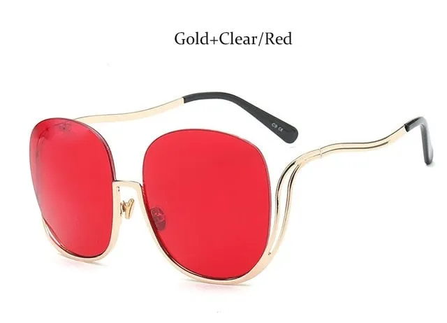 Half Frame Round Sunglasses