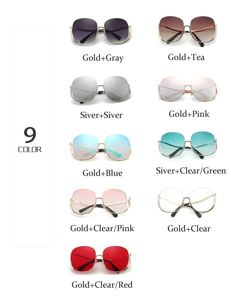 Half Frame Round Sunglasses