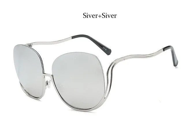 Half Frame Round Sunglasses
